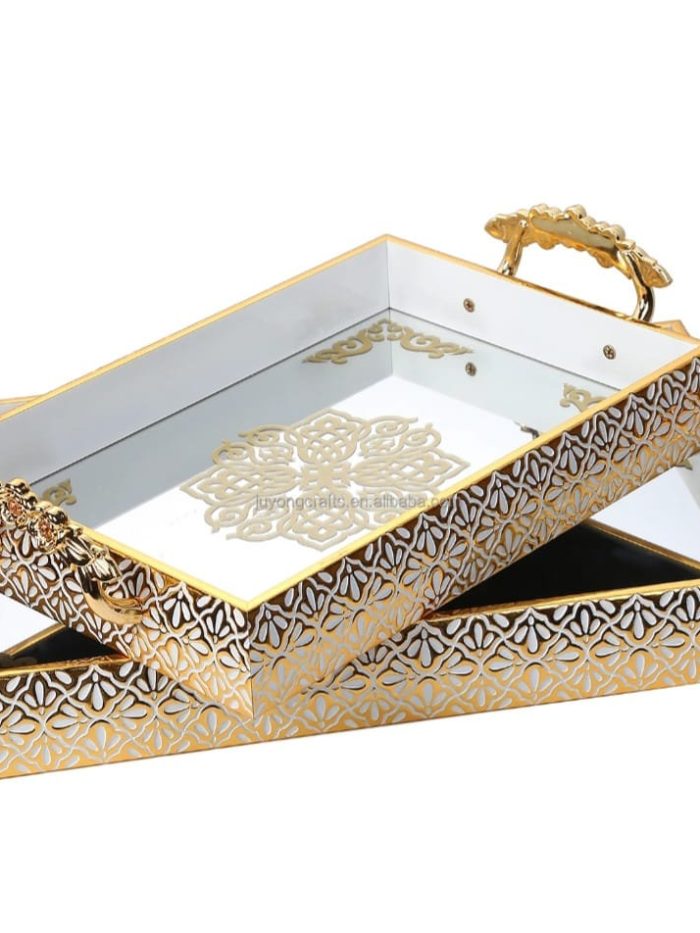 Decorative tray with handles