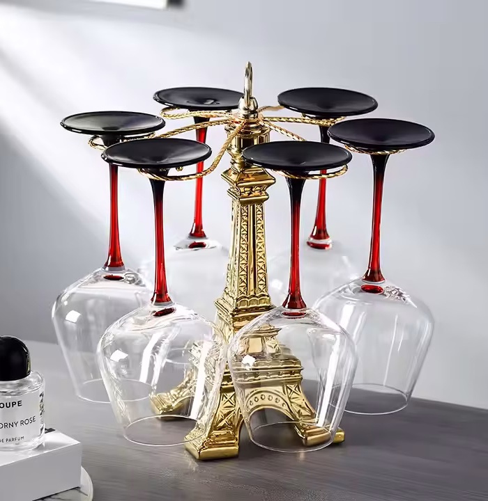 Hanging wine glass rack