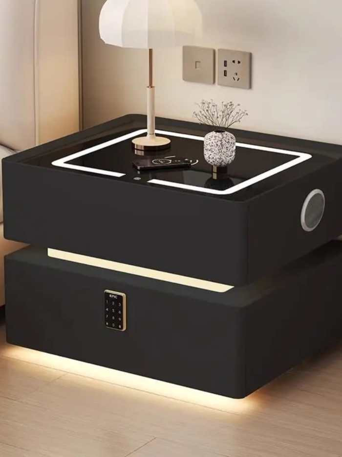 Nightstand with plugs