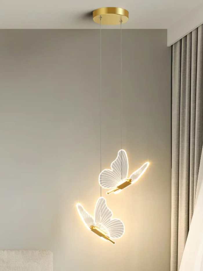 Twin Butterfly Pendant Light