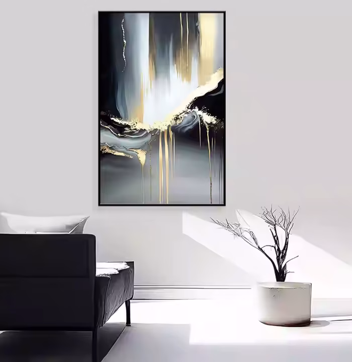 Golden Flow Abstract